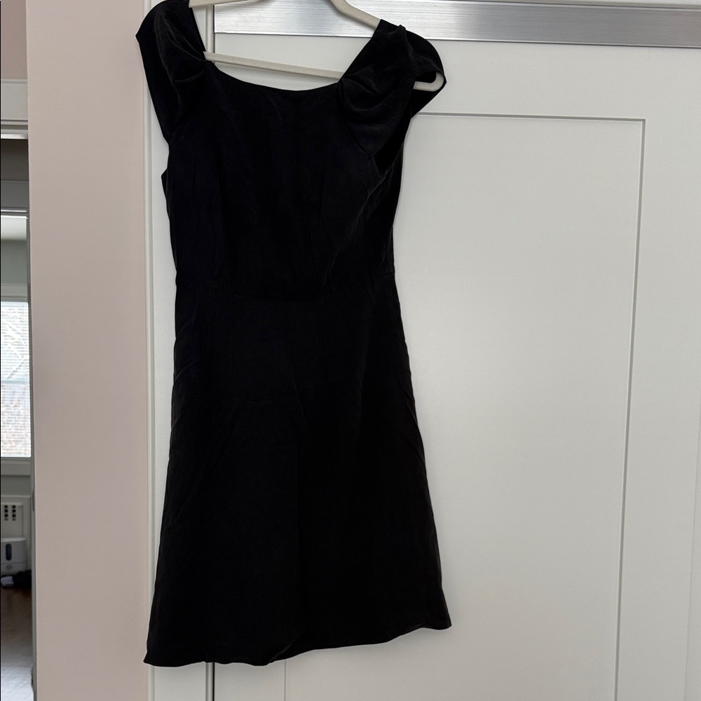 Barneys New York Elegant Black Silk Dress